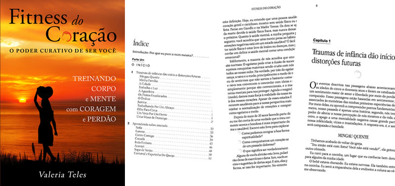 Diagramação do livro Fitness do Coração - Valeria Teles - USA Diagramação do livro Fitness do Coração - Valeria Teles - USA