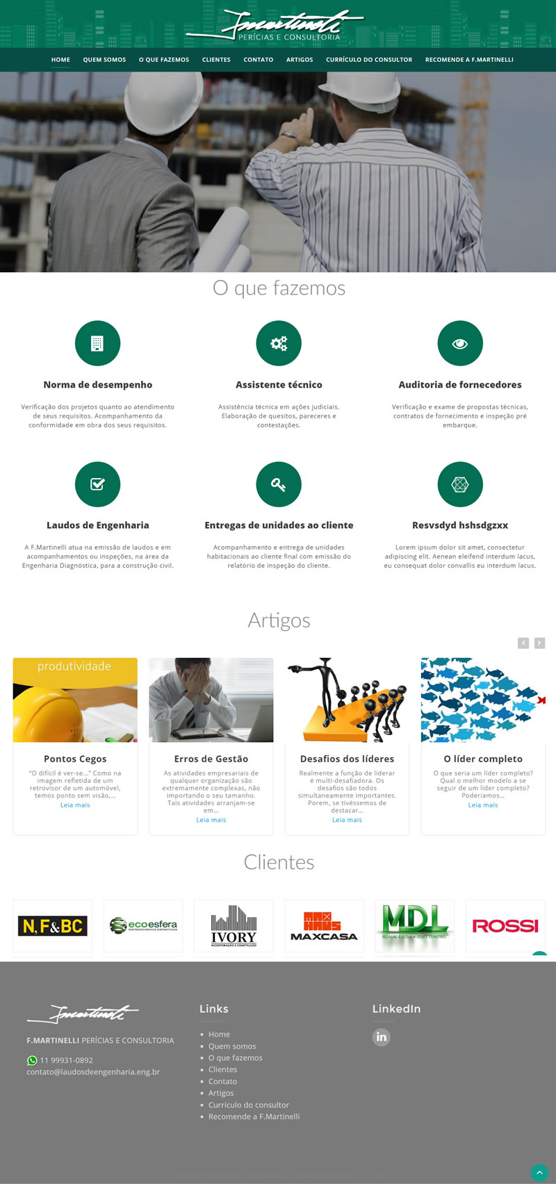 Site Laudos de Engenharia F.Martinelli