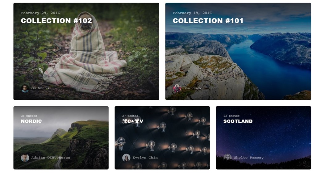 Unsplash. Este serviço traz uma série de imagens de alta definição