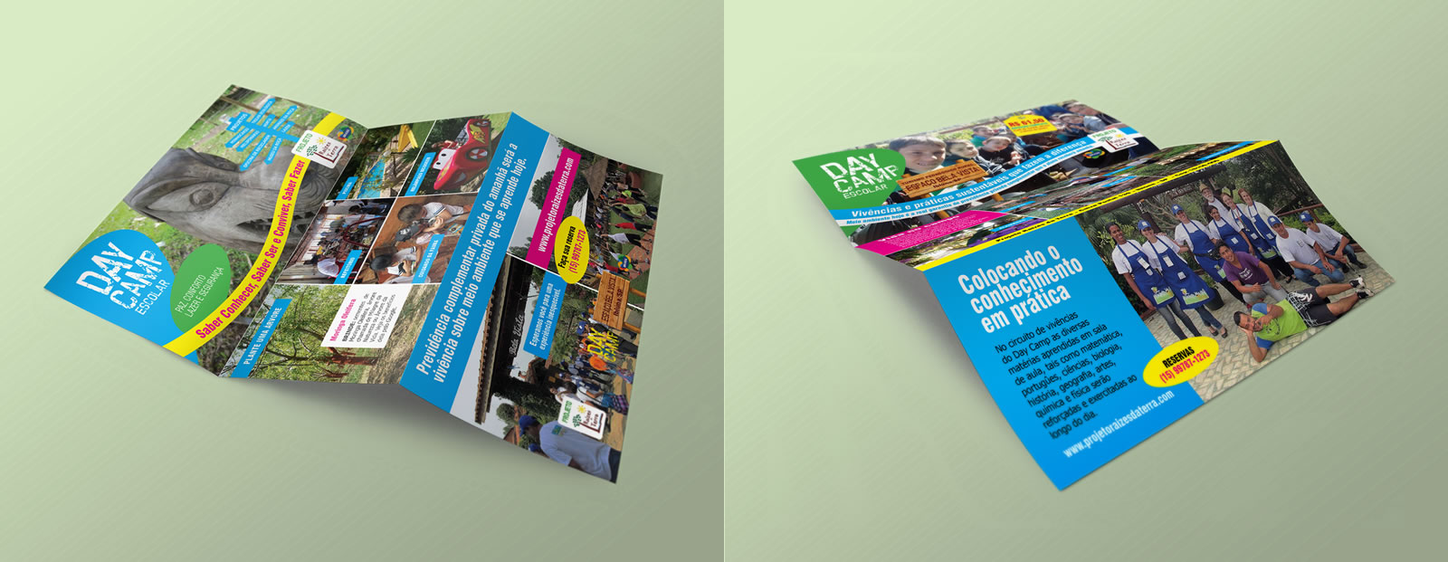 Folder 2 dobras para Projeto Raízes da Terra - Designer Osvaldo Almeida